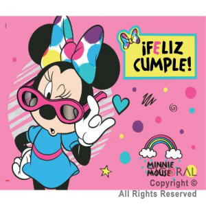 MINNIE AFICHE FELIZ CUMPLE x 1